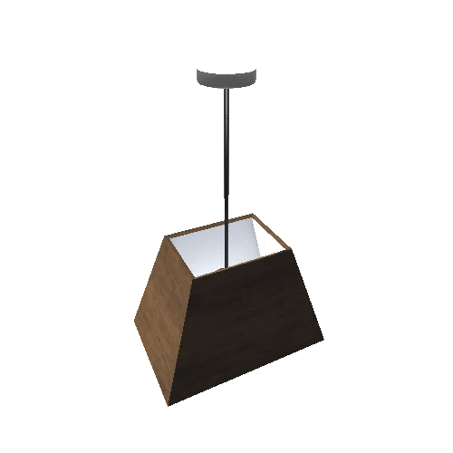 Hanging Light-001 - Trapezoid Shade Wood